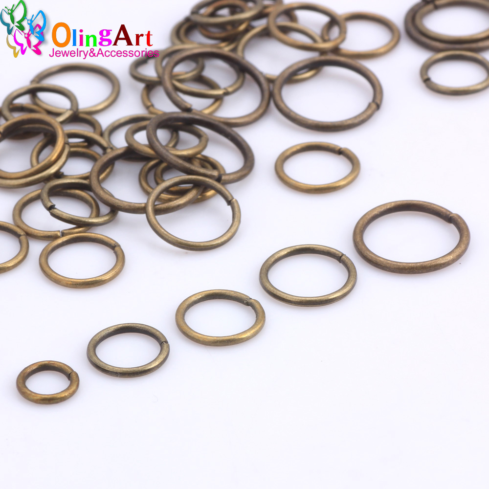 Jump Ring Assorted - OlingArt Plating Bronze Jump Ring 6mm/8mm/9mm/10mm/12mm
