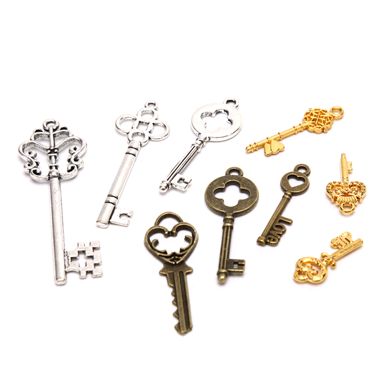 Jewelry Making In La - [HS][LA]13Pcs Vintage Metal Mix Style Key