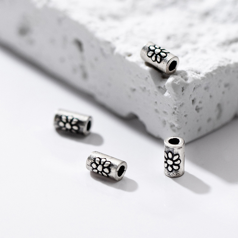 Jewelry Making In La - 925 Silver Spacer Beads Daisy Flower