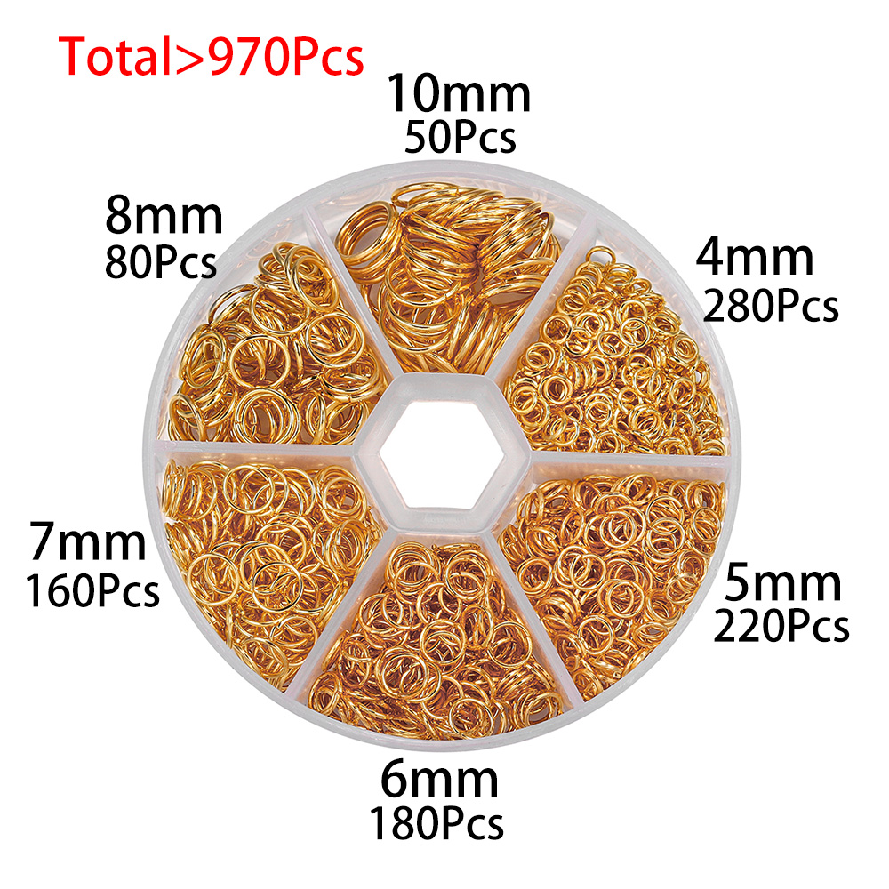 1Box Gold Ancient Bronze Mixed - Jump Ring Assorted review and price