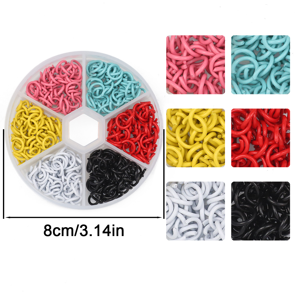87g Colorful Mixed Colors Zinc - Jump Ring Assorted review and price