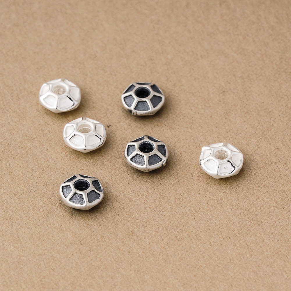 925 Silver Beads Hexagon Groov - Jewelry Making In La review and price
