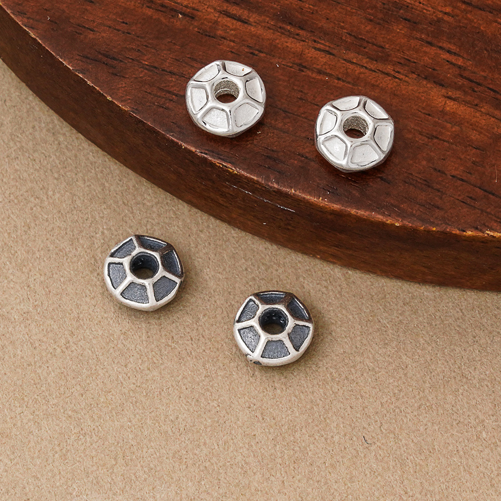 925 Silver Beads Hexagon Groov - Jewelry Making In La review and price