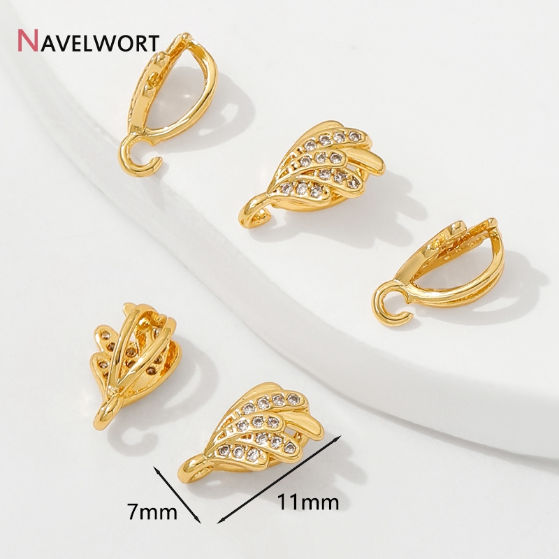 18K Gold Plated Brass With Zir - Jewelry Making Materials review and price