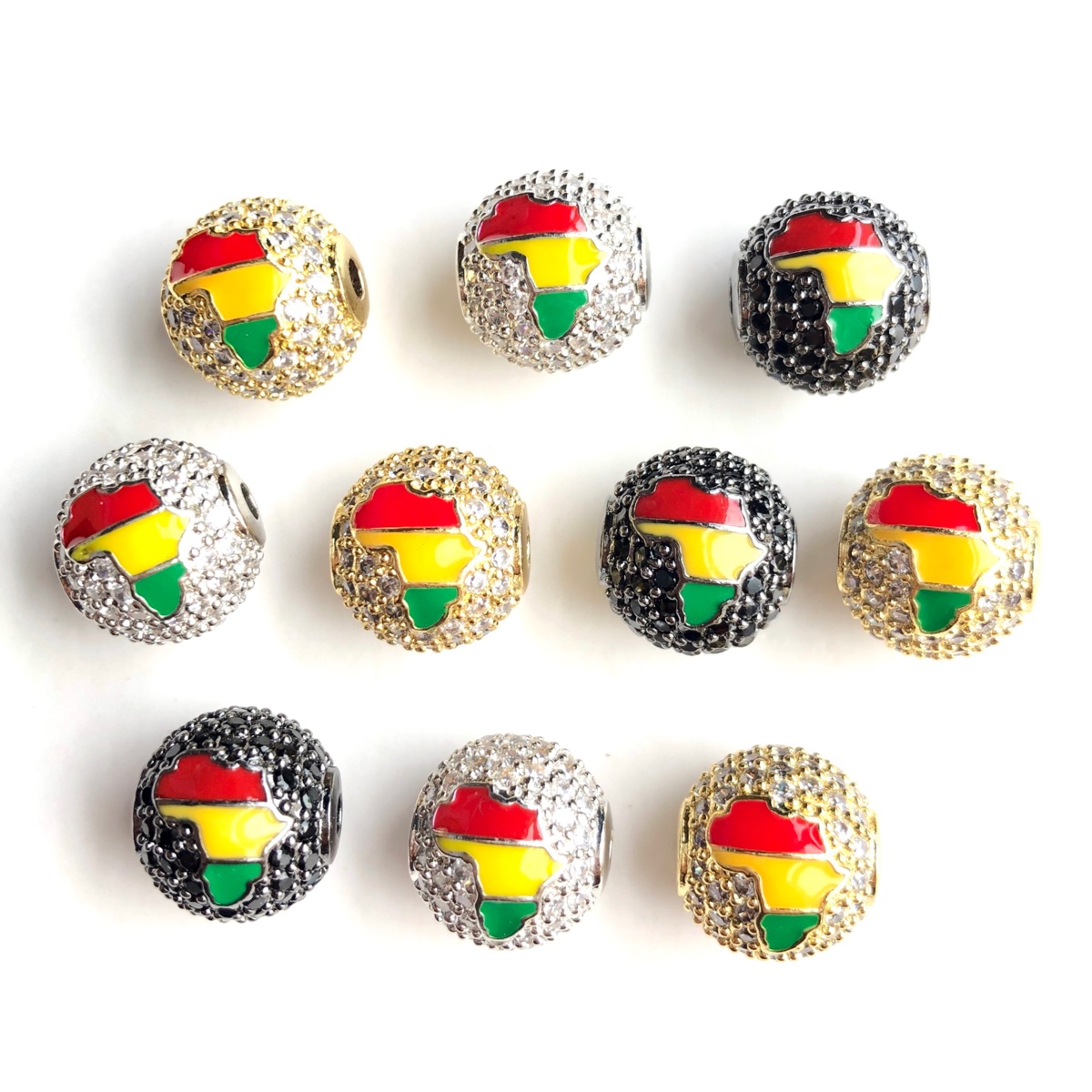 6pcs 12mm Red Yellow Green Ene - Jewelry Making History review and price