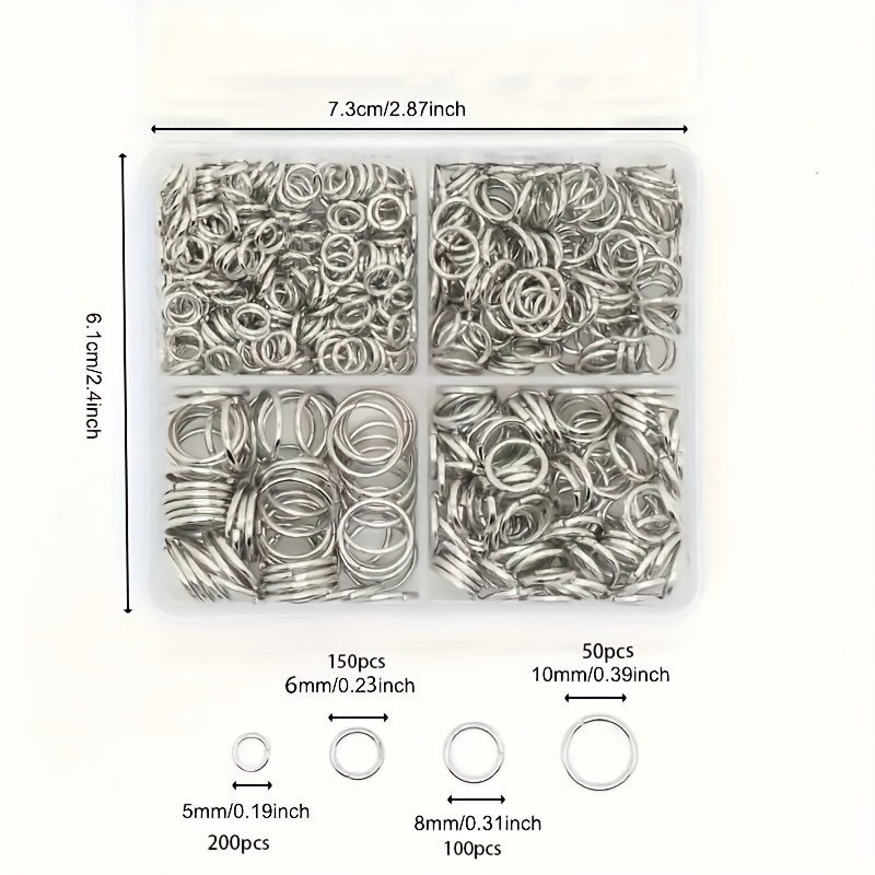 500Pcs Mixed Open Jump Rings S - Jump Ring Assorted review and price